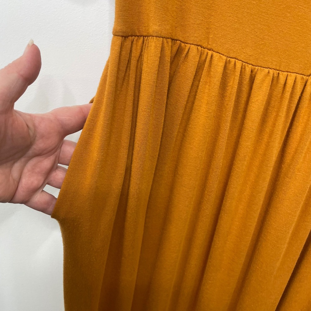 ZENANA OUTFITTERS Burnt Orange Maxi Dress Pockets Elastic Waist Boho Cottage‎ L - Picture 4 of 10